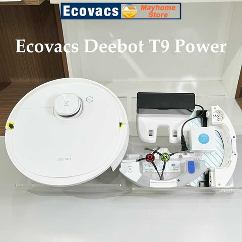 Robot Hút Bụi Lau Nhà Ecovacs Deebot T9 Power, Hàng Trưng Bày Chưa Qua Sử Dụng Kèm App Ecovacs Home Hỗ Trợ Kỹ Thuật 24/7