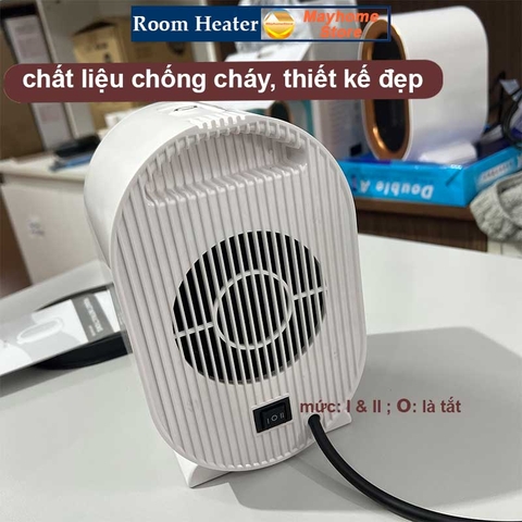 Máy sưởi Để Bàn 1200W, Quạt sưởi ấm mùa đông 220V tiết kiệm năng lượng, tiếng ồn thấp dành cho gia đình, văn phòng