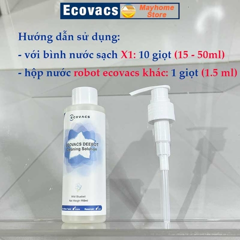 Dung Dịch Lau Sàn, Nước Lau Sàn Cao Cấp 110 ml Cho Robot Ecovacs X1 T10 N9+ T9 T8 T5 Mùi Hương Wild Bluebell Tự Nhiên