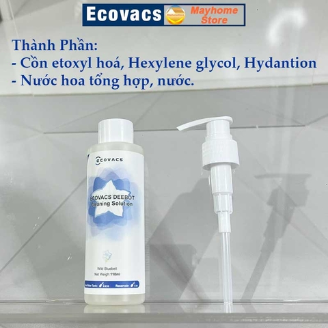 Dung Dịch Lau Sàn, Nước Lau Sàn Cao Cấp 110 ml Cho Robot Ecovacs X1 T10 N9+ T9 T8 T5 Mùi Hương Wild Bluebell Tự Nhiên