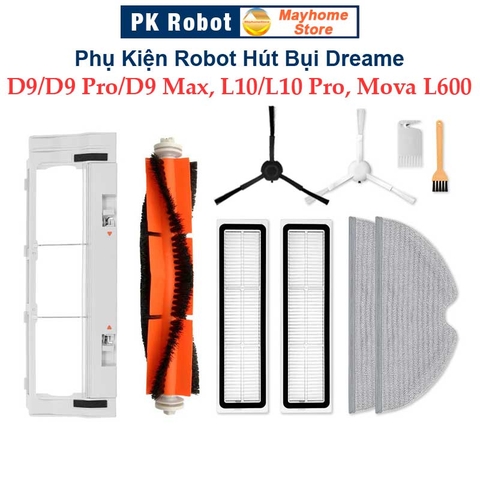 Phụ Kiện Robot Hút Bụi Dreame D9/ D9 Pro/ D9 Max, L10/ L10 Pro, Mova L600.Phụ Kiện Robot Hút Bụi Lau Nhà Xiaomi Dreame.