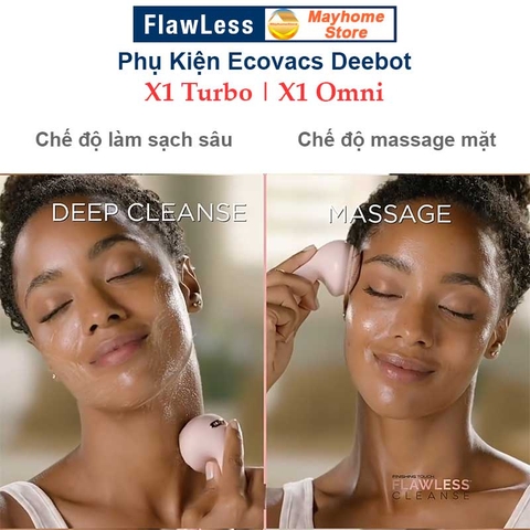 Máy Rửa Mặt, Massage Flawless Pin Sạc Không Dây với 4 Chế Độ Làm Sạch Da Mặt, Mát xa Sâu kích thích tái tạo Collagen