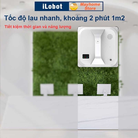 Robot Lau Kính Tự Động iLobot HCR 03 Tốc Độ Lau Nhanh, Độ ồn thấp, An Toàn Chống Rơi 20 Phút Khi Mất Điện