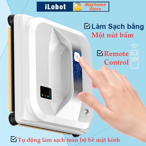 Robot Lau Kính Tự Động iLobot HCR 03 Tốc Độ Lau Nhanh, Độ ồn thấp, An Toàn Chống Rơi 20 Phút Khi Mất Điện