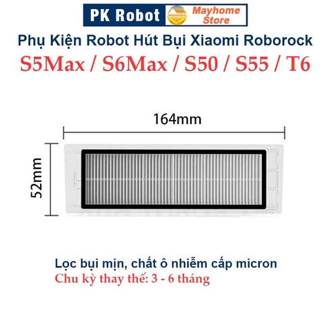 Phụ kiện Robot Xiaomi Roborock S5 Max, S6 MaxV, Roborock: S50, S51, S55, T6