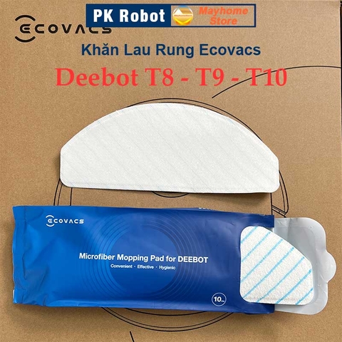 Túi Khăn Lau Rung Ecovacs Deebot T8 T9 T10, Loại Khô Túi 10 Cái, Loại Ướt Túi 10 Cái và 25 C