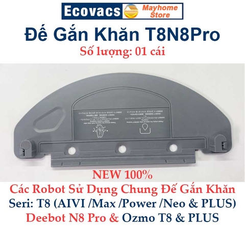Hộp bụi, Hộp nước và khay lau cho robot hút bụi lau nhà Ecovacs Deebot Seri T5 T8 T9 N5 N8 N10 OzmoT8 Ozmo920 Ozmo950