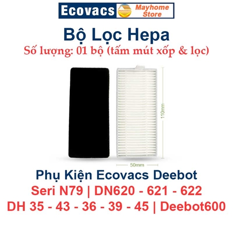 Phụ kiện Robot Ecovacs Deebot N79, N79S, N79T, N79W, DN620, DN621, DN622, DH35, DH36, DH39, DH43, DH45, DEEBOT600 & 601/
