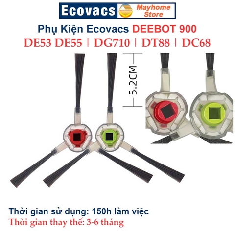 Phụ kiện Robot DEEBOT 900 DE53 DE55 DG71 DT88 DC68 DM88 Chổi Lăn, Chổi Cạnh, Bộ Lọc, Khăn Lau, Phụ Kiện Ecovacs Deebot