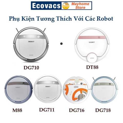 Phụ kiện Robot DEEBOT 900 DE53 DE55 DG71 DT88 DC68 DM88 Chổi Lăn, Chổi Cạnh, Bộ Lọc, Khăn Lau, Phụ Kiện Ecovacs Deebot