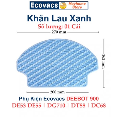 Phụ kiện Robot DEEBOT 900 DE53 DE55 DG71 DT88 DC68 DM88 Chổi Lăn, Chổi Cạnh, Bộ Lọc, Khăn Lau, Phụ Kiện Ecovacs Deebot