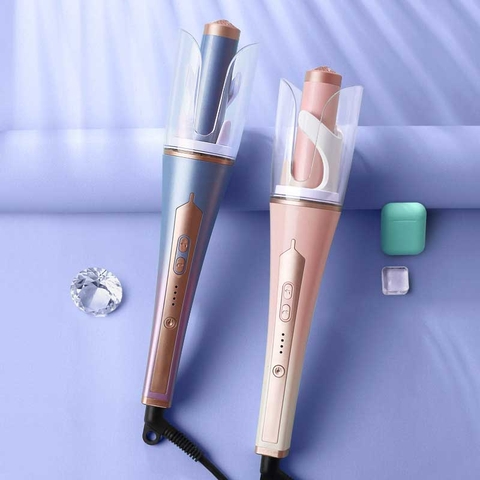 Máy Uốn Tóc Xoăn Xoay Tự Động 2 Chiều 360 độ Tạo Ion Âm 1000W Làm Xoăn Nhanh 10s Điều Chỉnh 3 Mức Nhiệt Cao Cấp