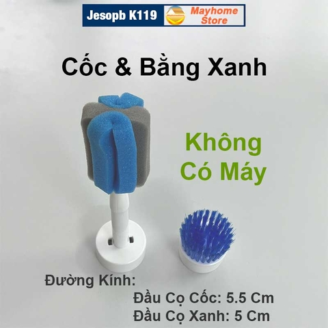 Máy Cọ Rửa Điện Đa Năng Jesopb K119 Sạc USB Pin 2000 mAh, Chống Nước Toàn Thân IPX7, Tương Thích Với Nhiều Đầu Cọ Jesopb