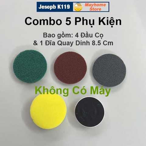 Máy Cọ Rửa Điện Đa Năng Jesopb K119 Sạc USB Pin 2000 mAh, Chống Nước Toàn Thân IPX7, Tương Thích Với Nhiều Đầu Cọ Jesopb