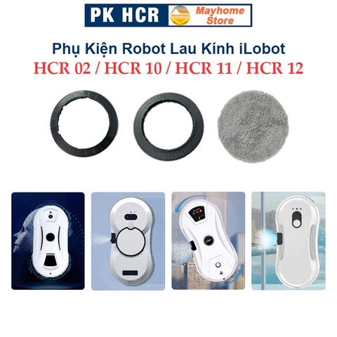 Phụ Kiện Khay & Khăn Lau Cho Robot Lau Kính iLOBOT HCR 02, HCR 11, HCR10, HCR12