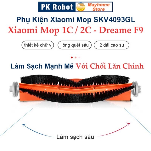 Phụ kiện Robot hút bụi Xiaomi Mop SKV4093GL - Mop 1C - Mop 2C - Dreame F9/ Lọc hepa, Chổi giữa, Chổi cạnh, Khăn lau