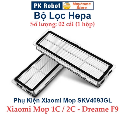 Phụ kiện Robot hút bụi Xiaomi Mop SKV4093GL - Mop 1C - Mop 2C - Dreame F9/ Lọc hepa, Chổi giữa, Chổi cạnh, Khăn lau