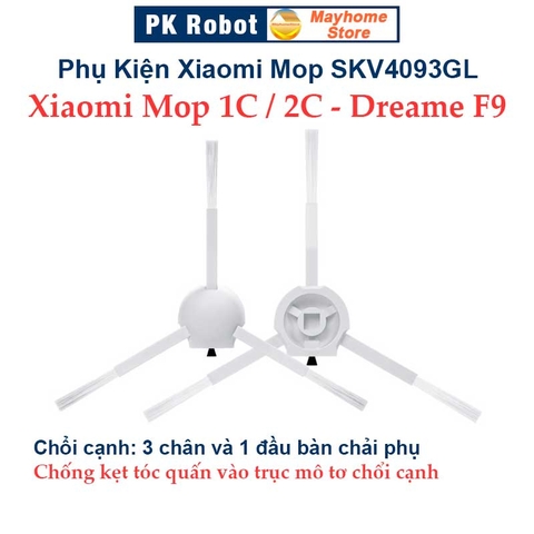 Phụ kiện Robot hút bụi Xiaomi Mop SKV4093GL - Mop 1C - Mop 2C - Dreame F9/ Lọc hepa, Chổi giữa, Chổi cạnh, Khăn lau