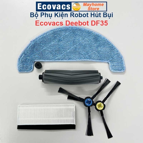 Phụ kiện Robot Hút Bụi Lau Nhà Ecovacs Deebot DF35 | DF43 | DF45, khăn lau, bộ lọc, chổi cạnh, chổi lăn chính ///
