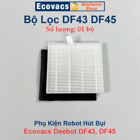 Phụ kiện Robot Hút Bụi Lau Nhà Ecovacs Deebot DF35 | DF43 | DF45, khăn lau, bộ lọc, chổi cạnh, chổi lăn chính ///