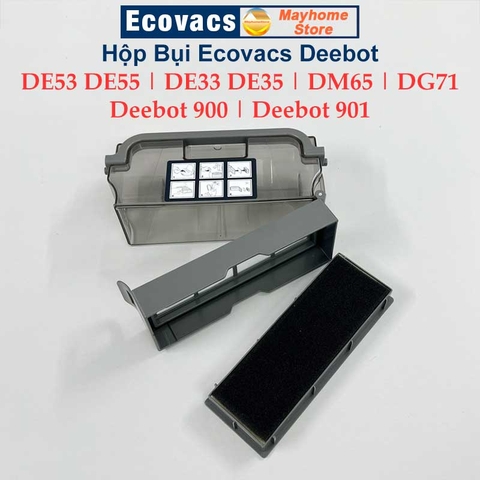 Hộp Bụi Robot Hút Bụi Lau Nhà Ecovacs Deebot DE53 DE55 | DE33 DE35 | DM65 | DG71 | Deebot900 | Deebot901