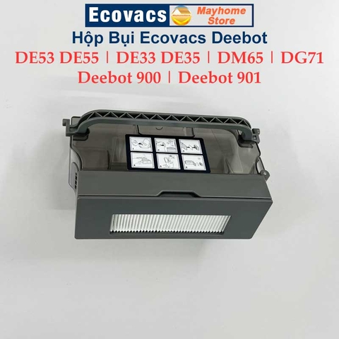 Hộp Bụi Robot Hút Bụi Lau Nhà Ecovacs Deebot DE53 DE55 | DE33 DE35 | DM65 | DG71 | Deebot900 | Deebot901