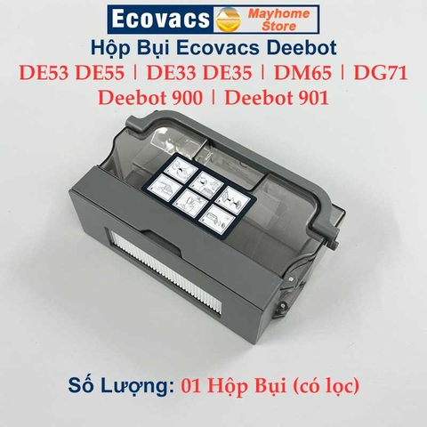 Hộp Bụi Robot Hút Bụi Lau Nhà Ecovacs Deebot DE53 DE55 | DE33 DE35 | DM65 | DG71 | Deebot900 | Deebot901