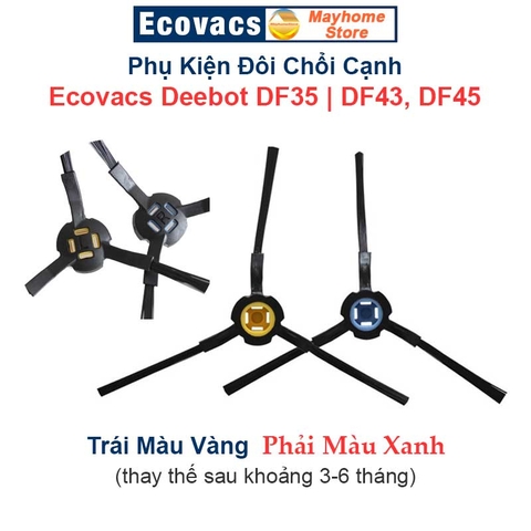 Phụ kiện Robot Hút Bụi Lau Nhà Ecovacs Deebot DF35 | DF43 | DF45, khăn lau, bộ lọc, chổi cạnh, chổi lăn chính ///