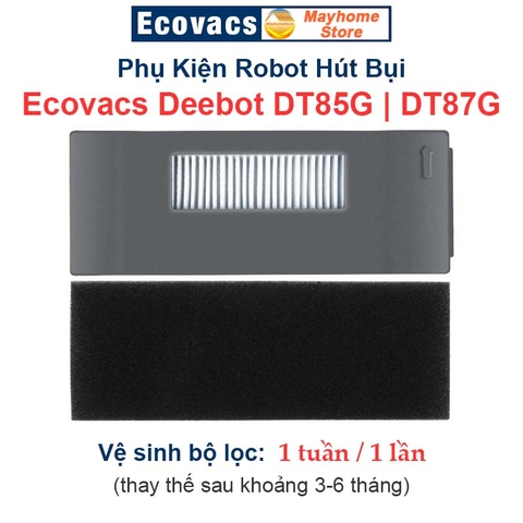 Phụ kiện Robot Hút Bụi Lau Nhà Ecovacs Deebot DT85G, DT87G, DT83, chổi lăn, chổi cạnh, bộ lọc, khăn lau///
