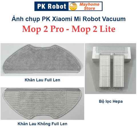 Phụ kiện Robot Xiaomi Mi Robot Vacuum Mop2 Lite, Mop2 Pro, chổi lăn, chổi ven, bộ lọc hepa, khăn lau, tools vệ sinh///