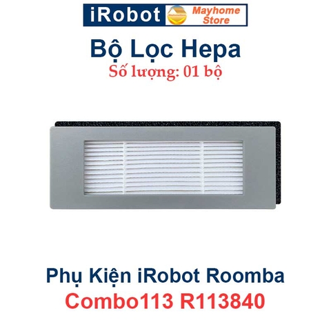 Phụ kiện Robot Hút Bụi iRobot Roomba Combo113 R113840. Chổi lăn, bộ lọc hepa, chổi cạnh, khăn lau robot Roomba///