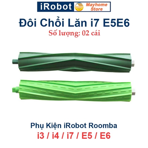 Phụ kiện Robot Hút Bụi iRobot Roomba i3, i4, i7, E5, E6. Đôi chổi lăn, bộ lọc hepa, chổi cạnh, túi đựng bụi robot Roomba
