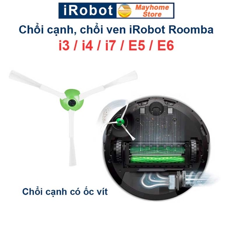 Phụ kiện Robot Hút Bụi iRobot Roomba i3, i4, i7, E5, E6. Đôi chổi lăn, bộ lọc hepa, chổi cạnh, túi đựng bụi robot Roomba