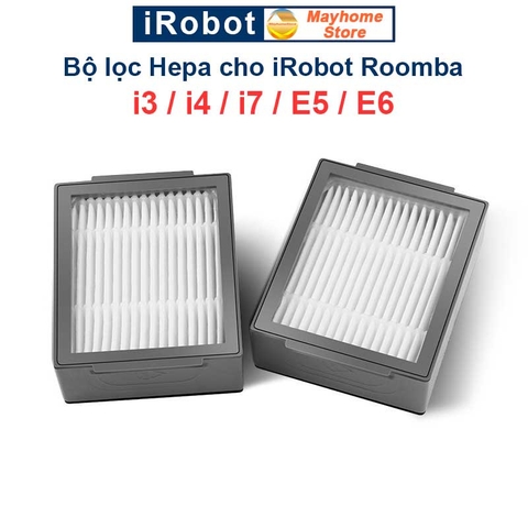 Phụ kiện Robot Hút Bụi iRobot Roomba i3, i4, i7, E5, E6. Đôi chổi lăn, bộ lọc hepa, chổi cạnh, túi đựng bụi robot Roomba