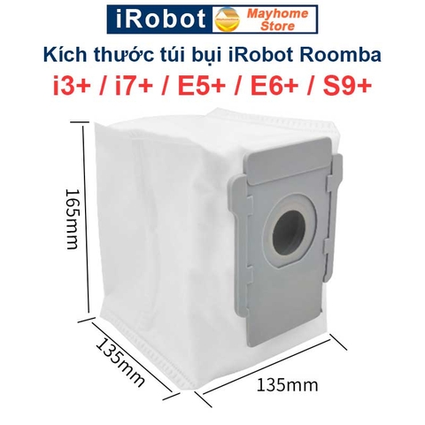 Túi Đựng Bụi iRobot Roomba i3+ / i7+ / E5+ / E6+ / S9+ , Sử dụng cho Trạm Sạc Hút Rác Tự Động Bản Plus///