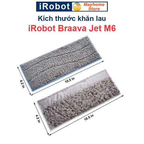 Khăn Lau Robot Lau Nhà iRobot Braava Jet M6. Khăn Lau Khô, Khăn Lau Ướt iRobot Braava Jet M6///
