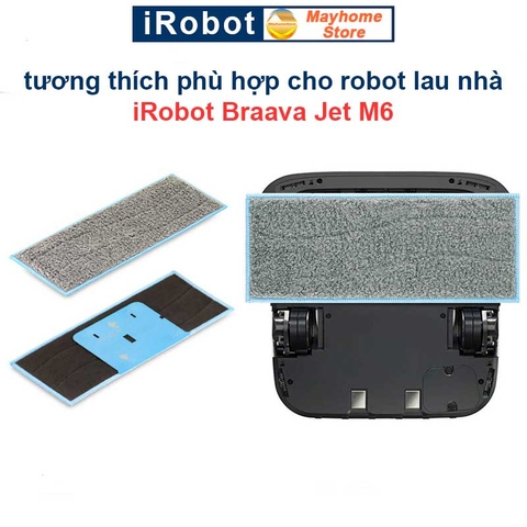 Khăn Lau Robot Lau Nhà iRobot Braava Jet M6. Khăn Lau Khô, Khăn Lau Ướt iRobot Braava Jet M6///