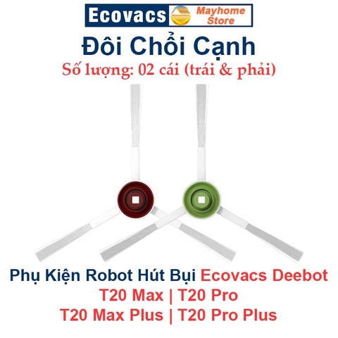 Phụ Kiện Robot Hút Bụi Ecovacs Deebot T20 Max & Plus, T20 Pro & Plus. Chổi Lăn, Chổi Cạnh, Bộ Lọc, Giẻ Lau, Túi Bụi ///