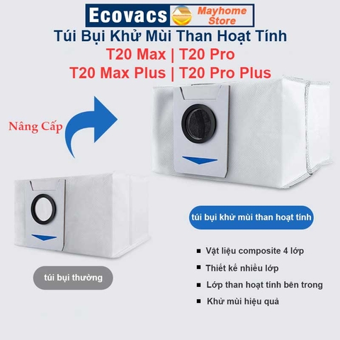 Phụ Kiện Robot Hút Bụi Ecovacs Deebot T20 Max & Plus, T20 Pro & Plus. Chổi Lăn, Chổi Cạnh, Bộ Lọc, Giẻ Lau, Túi Bụi ///