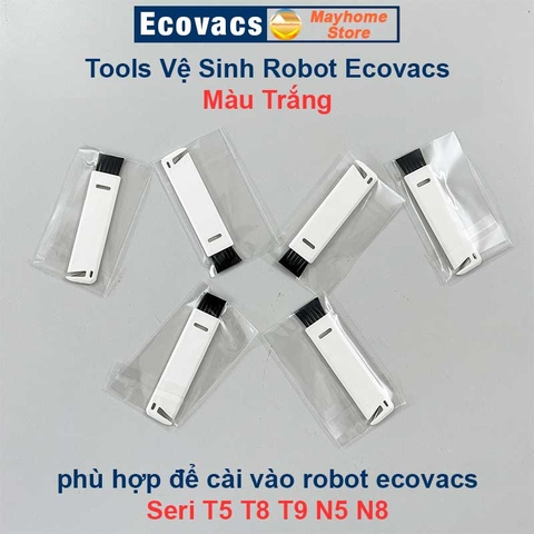 Dụng Cụ Vệ Sinh Robot Ecovacs Deebot Seri T5, N5, N8, T8, T9, Tools Vệ Sinh Màu Trắng