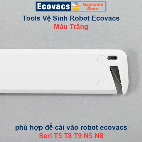 Dụng Cụ Vệ Sinh Robot Ecovacs Deebot Seri T5, N5, N8, T8, T9, Tools Vệ Sinh Màu Trắng
