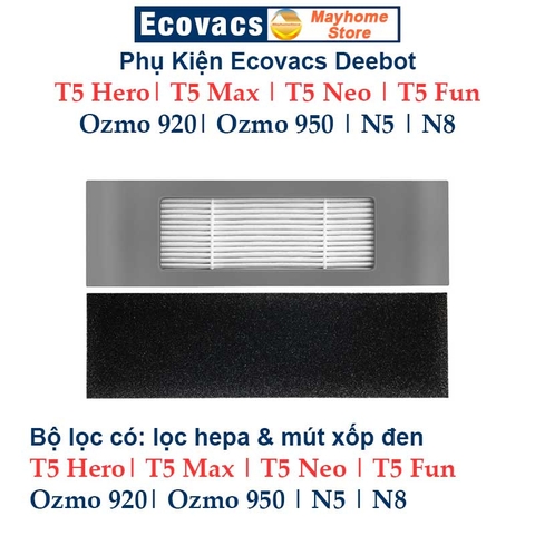 Phụ kiện Robot Ecovacs Deebot T5 Hero, T5 Max, T5 Neo, T5 Fun, Ozmo 920, Ozmo 950, Deebot N5, Deebot N8