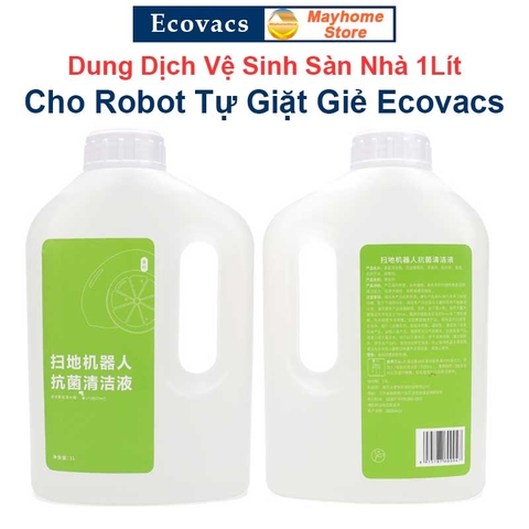 Dung Dịch Lau Sàn, Nước Lau Sàn Cao Cấp Cho Robot Ecovacs Deebot T20 T10 X1 N9+, Mùi Hương Chanh Xanh 1L (Nội Địa Trung)