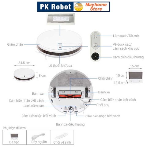 Phụ kiện Robot Xiaomi Mi Robot Vacuum Mop 2 Lite, Các Model: MJSTL, BHR5217 & BHR5217EU ///