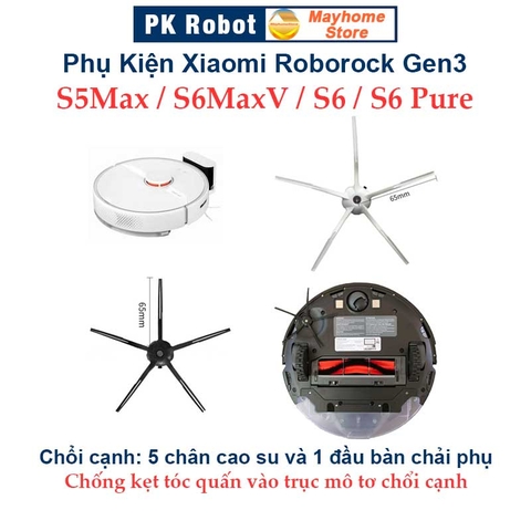 Phụ kiện Robot Xiaomi Roborock Gen3, Roborock S5Max, S6MaxV, S6, S6 Pure. Chổi lăn, chổi cạnh, khăn lau, bộ lọc ///