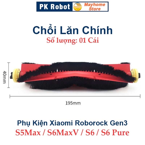 Phụ kiện Robot Xiaomi Roborock Gen3, Roborock S5Max, S6MaxV, S6, S6 Pure. Chổi lăn, chổi cạnh, khăn lau, bộ lọc ///