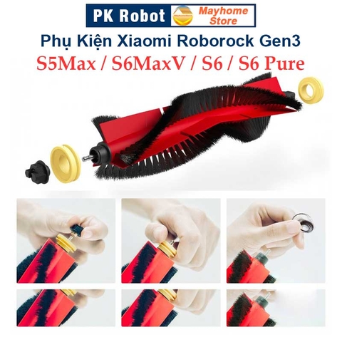 Phụ kiện Robot Xiaomi Roborock Gen3, Roborock S5Max, S6MaxV, S6, S6 Pure. Chổi lăn, chổi cạnh, khăn lau, bộ lọc ///