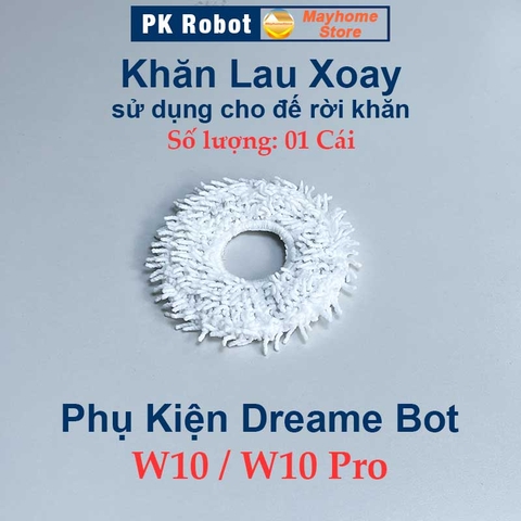 Phụ kiện Robot Xiaomi Dreame W10 & W10 Pro, Chổi lăn chính, chổi cạnh, bộ lọc hepa, giẻ lau, đế gắn khăn rời///