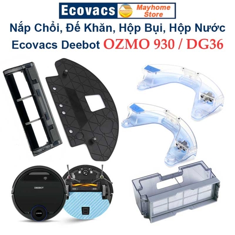 Phụ kiện Nắp Chổi Lăn & Đế Gắn Khăn Ecovacs Deebot Ozmo 930, DG36