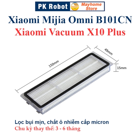 Phụ kiện Xiaomi Mijia Omni B101CN, Xiaomi Vacuum X10 Plus, Chổi lăn, Chổi cạnh, Bộ lọc, Giẻ Lau, Túi đựng bụi///
